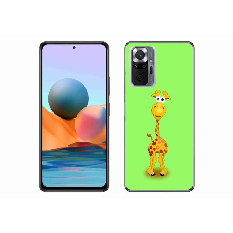 Gelový kryt mmCase na mobil Xiaomi Redmi Note 10 Pro - kreslená žirafa