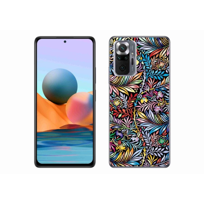 Gelový kryt mmCase na mobil Xiaomi Redmi Note 10 Pro - květiny 5