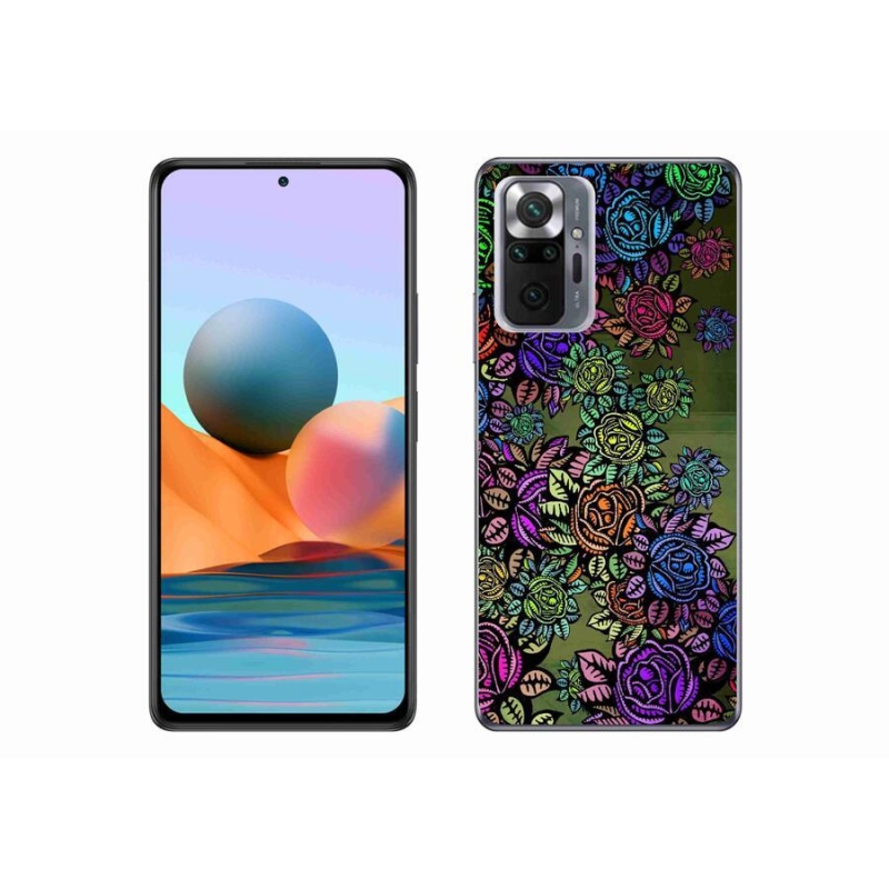 Gelový kryt mmCase na mobil Xiaomi Redmi Note 10 Pro - květiny 6