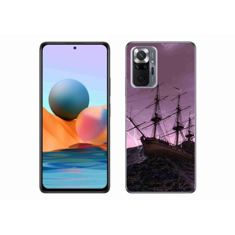 Gelový kryt mmCase na mobil Xiaomi Redmi Note 10 Pro - loď v bouři