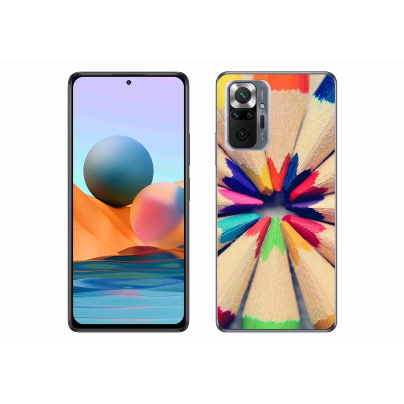 Gelový kryt mmCase na mobil Xiaomi Redmi Note 10 Pro - pastelky
