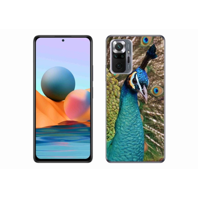 Gelový kryt mmCase na mobil Xiaomi Redmi Note 10 Pro - páv