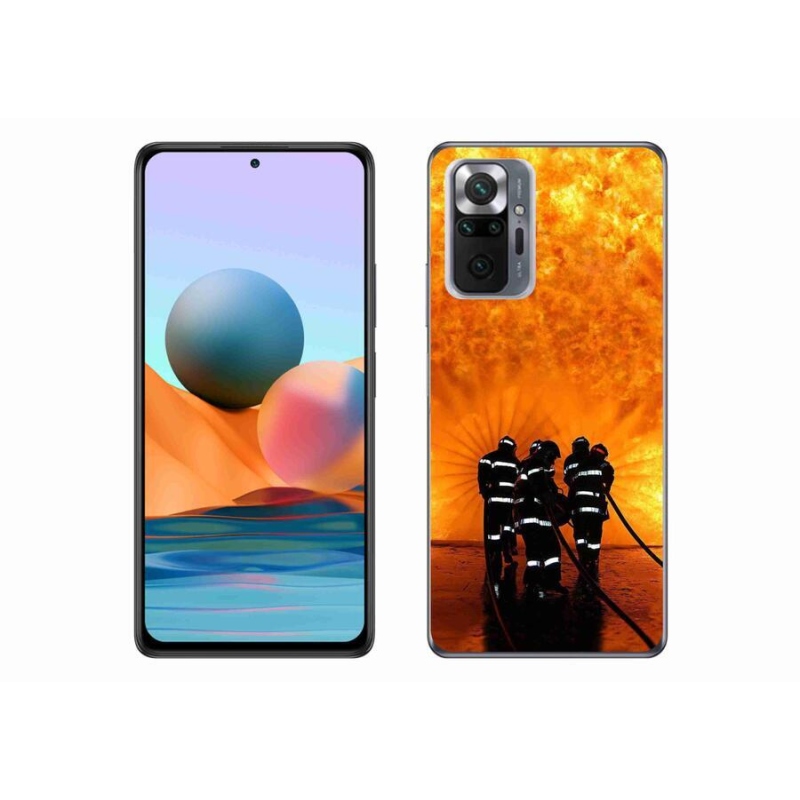 Gelový kryt mmCase na mobil Xiaomi Redmi Note 10 Pro - požár