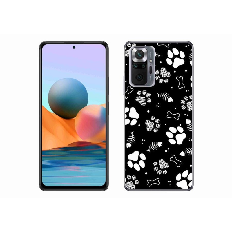 Gelový kryt mmCase na mobil Xiaomi Redmi Note 10 Pro - psí tlapky