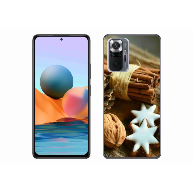 Gelový kryt mmCase na mobil Xiaomi Redmi Note 10 Pro - skořice a perníčky