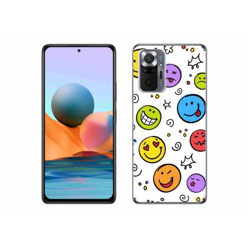 Gelový kryt mmCase na mobil Xiaomi Redmi Note 10 Pro - smajlíci