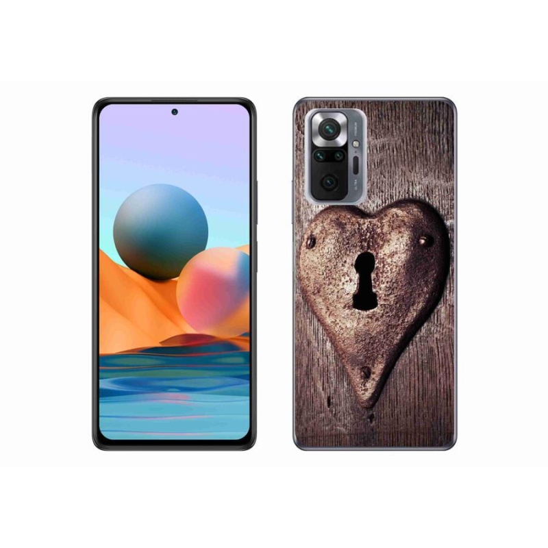 Gelový kryt mmCase na mobil Xiaomi Redmi Note 10 Pro - zámek ve tvaru srdce