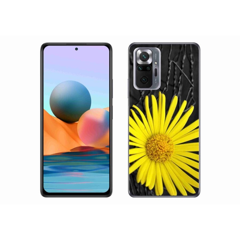 Gelový kryt mmCase na mobil Xiaomi Redmi Note 10 Pro - žlutá květina