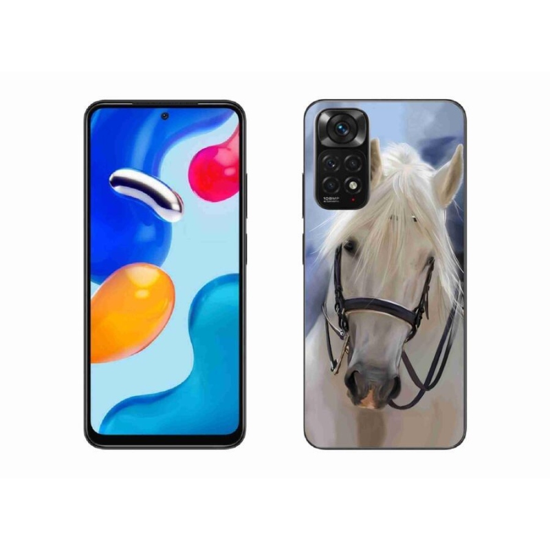 Gelový kryt mmCase na mobil Xiaomi Redmi Note 11 4G - bílý kůň