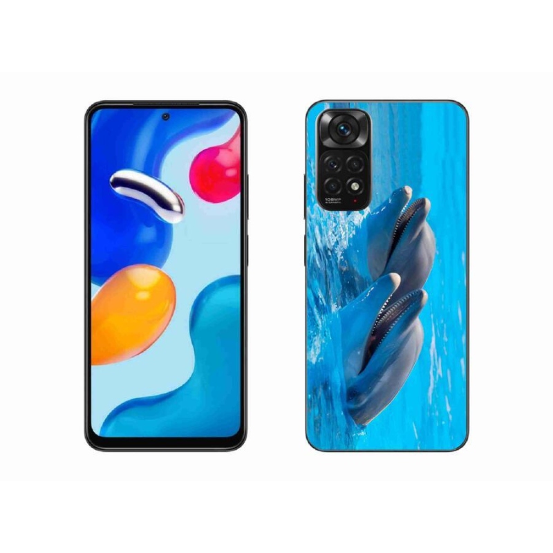 Gelový kryt mmCase na mobil Xiaomi Redmi Note 11 4G - delfíni