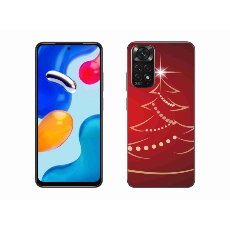 Gelový kryt mmCase na mobil Xiaomi Redmi Note 11 4G - kreslený vánoční stromek