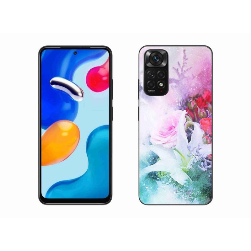 Gelový kryt mmCase na mobil Xiaomi Redmi Note 11 4G - květiny 4
