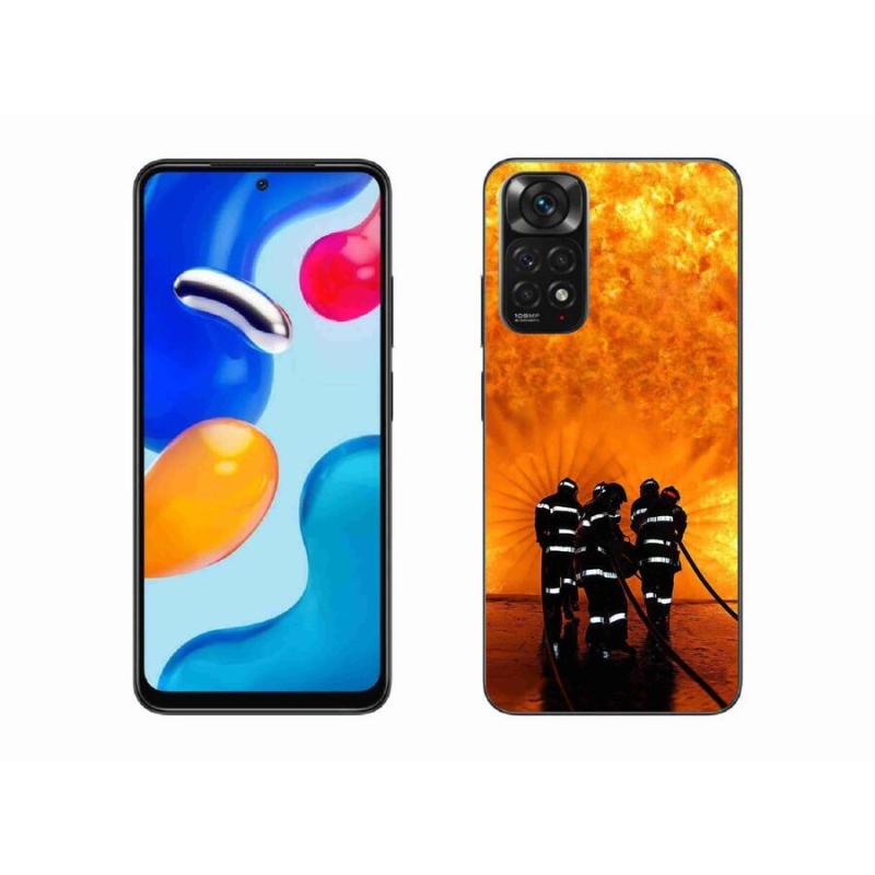 Gelový kryt mmCase na mobil Xiaomi Redmi Note 11 4G - požár