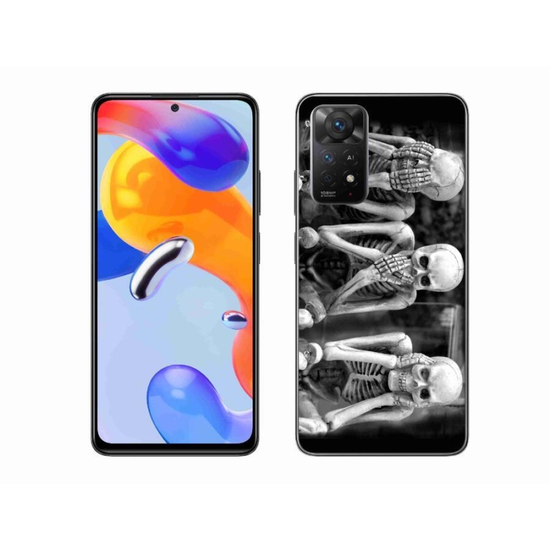 Gelový kryt mmCase na mobil Xiaomi Redmi Note 11 Pro 4G/5G - kostlivci