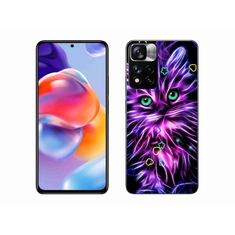 Gelový kryt mmCase na mobil Xiaomi Redmi Note 11 Pro+ 5G - abstraktní kočka