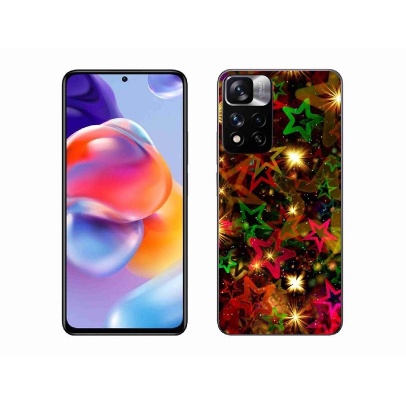 Gelový kryt mmCase na mobil Xiaomi Redmi Note 11 Pro+ 5G - barevné hvězdičky