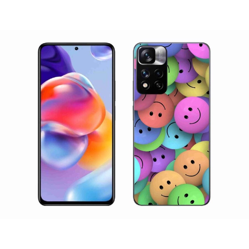 Gelový kryt mmCase na mobil Xiaomi Redmi Note 11 Pro+ 5G - barevní smajlíci
