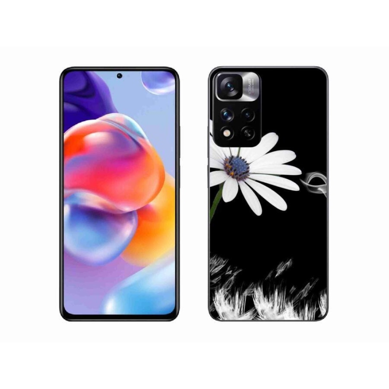 Gelový kryt mmCase na mobil Xiaomi Redmi Note 11 Pro+ 5G - bílá květina