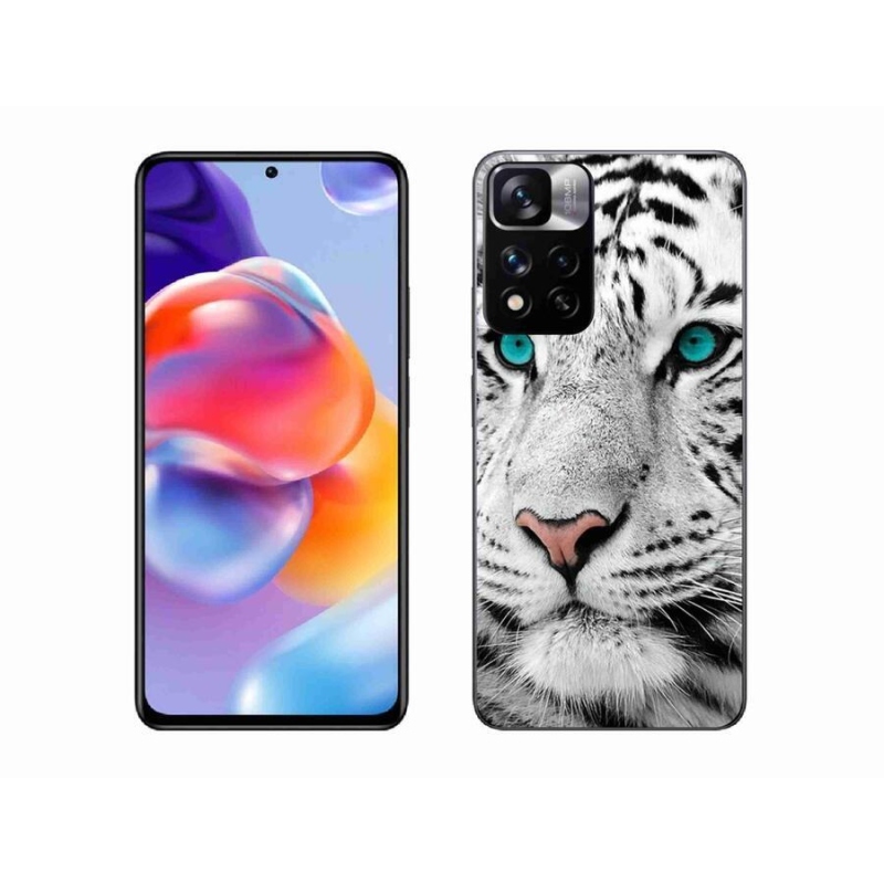 Gelový kryt mmCase na mobil Xiaomi Redmi Note 11 Pro+ 5G - bílý tygr