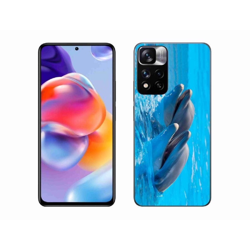 Gelový kryt mmCase na mobil Xiaomi Redmi Note 11 Pro+ 5G - delfíni