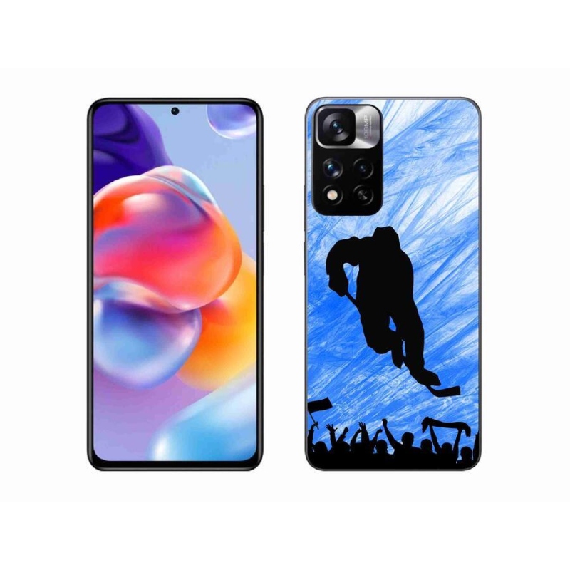 Gelový kryt mmCase na mobil Xiaomi Redmi Note 11 Pro+ 5G - hokejový hráč