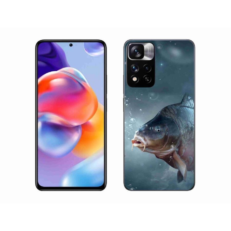 Gelový kryt mmCase na mobil Xiaomi Redmi Note 11 Pro+ 5G - kapr a bublinky