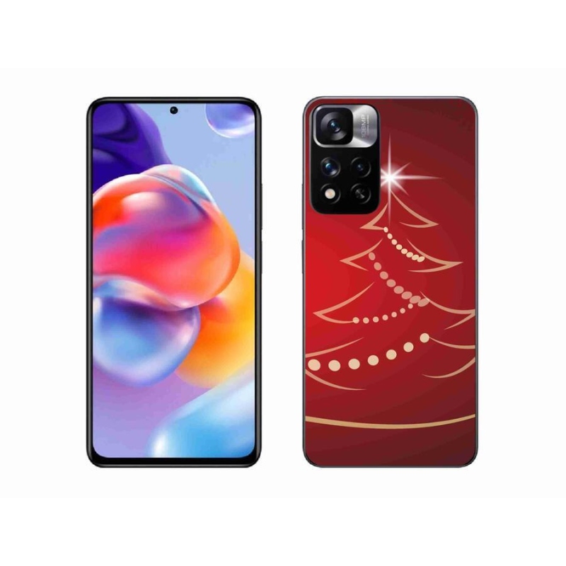 Gelový kryt mmCase na mobil Xiaomi Redmi Note 11 Pro+ 5G - kreslený vánoční stromek