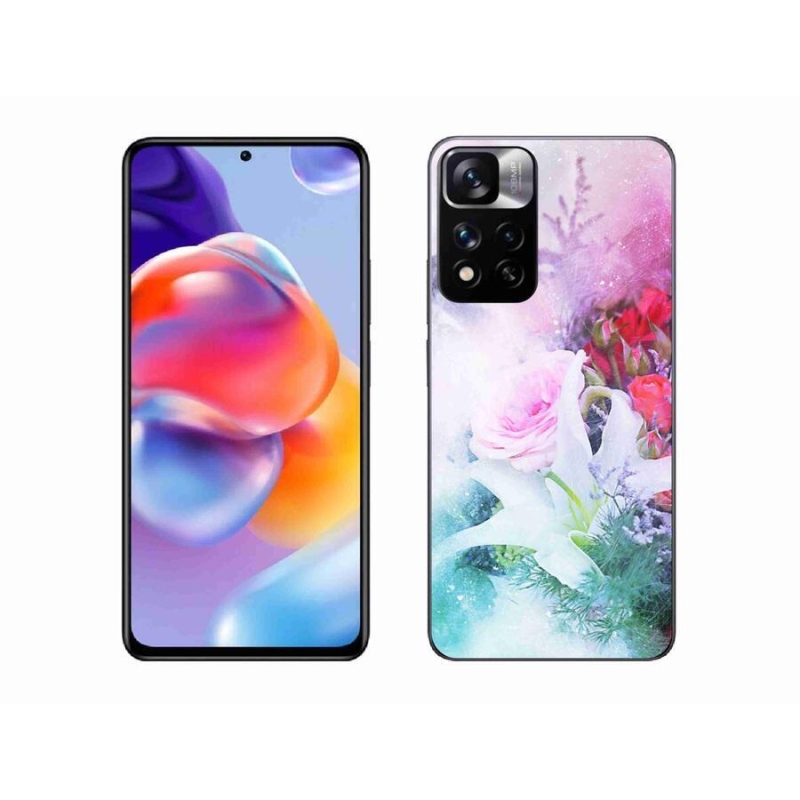 Gelový kryt mmCase na mobil Xiaomi Redmi Note 11 Pro+ 5G - květiny 4