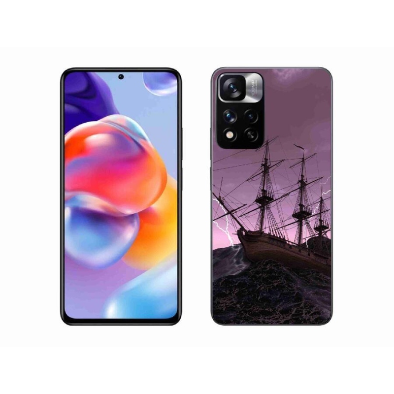 Gelový kryt mmCase na mobil Xiaomi Redmi Note 11 Pro+ 5G - loď v bouři