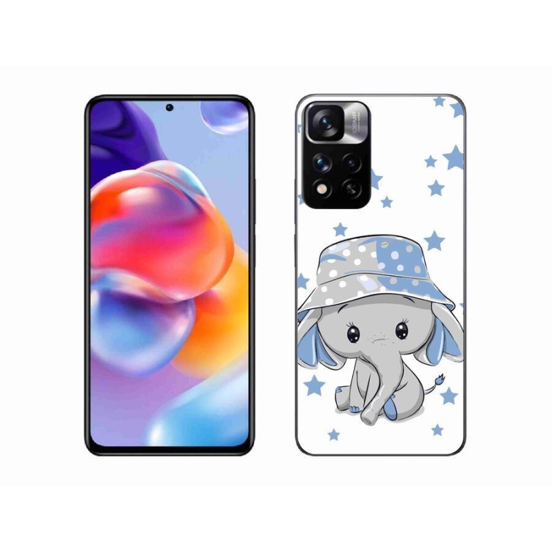 Gelový kryt mmCase na mobil Xiaomi Redmi Note 11 Pro+ 5G - modrý slon