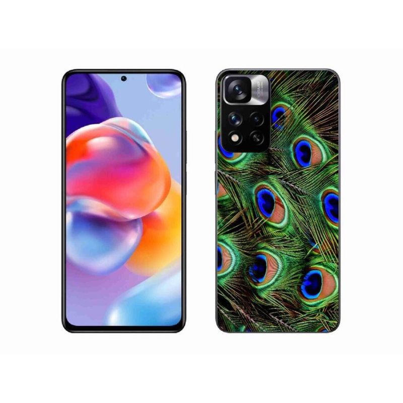 Gelový kryt mmCase na mobil Xiaomi Redmi Note 11 Pro+ 5G - paví peří