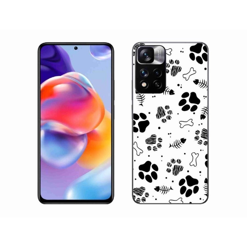 Gelový kryt mmCase na mobil Xiaomi Redmi Note 11 Pro+ 5G - psí tlapky 1
