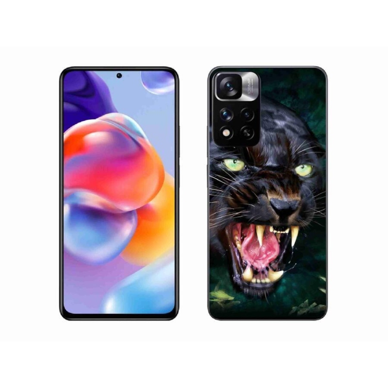 Gelový kryt mmCase na mobil Xiaomi Redmi Note 11 Pro+ 5G - rozzuřený černý panter