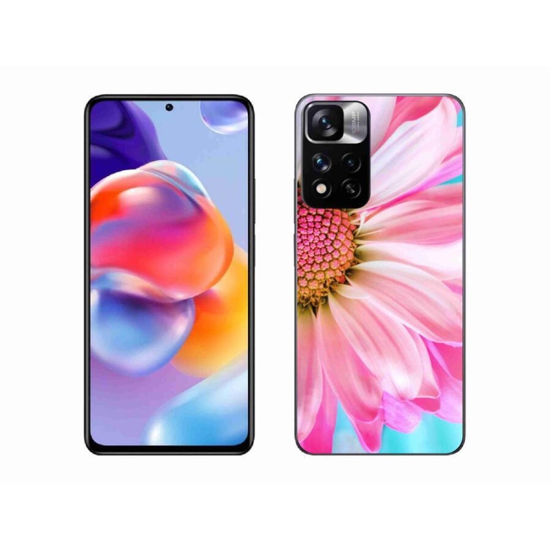 Gelový kryt mmCase na mobil Xiaomi Redmi Note 11 Pro+ 5G - růžová květina