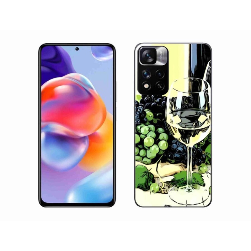 Gelový kryt mmCase na mobil Xiaomi Redmi Note 11 Pro+ 5G - sklenka vína