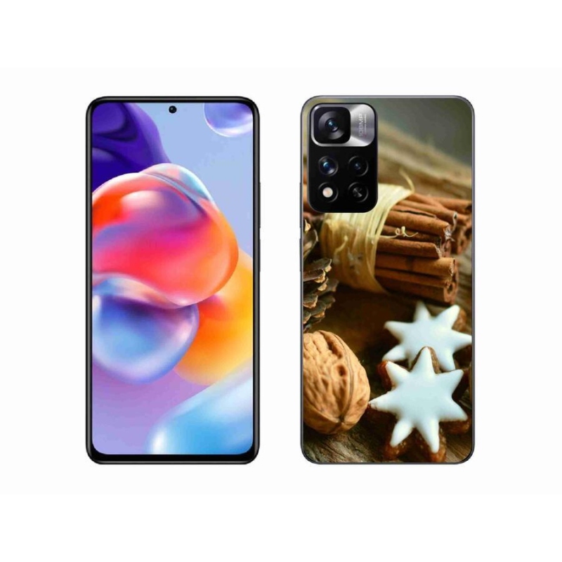Gelový kryt mmCase na mobil Xiaomi Redmi Note 11 Pro+ 5G - skořice a perníčky