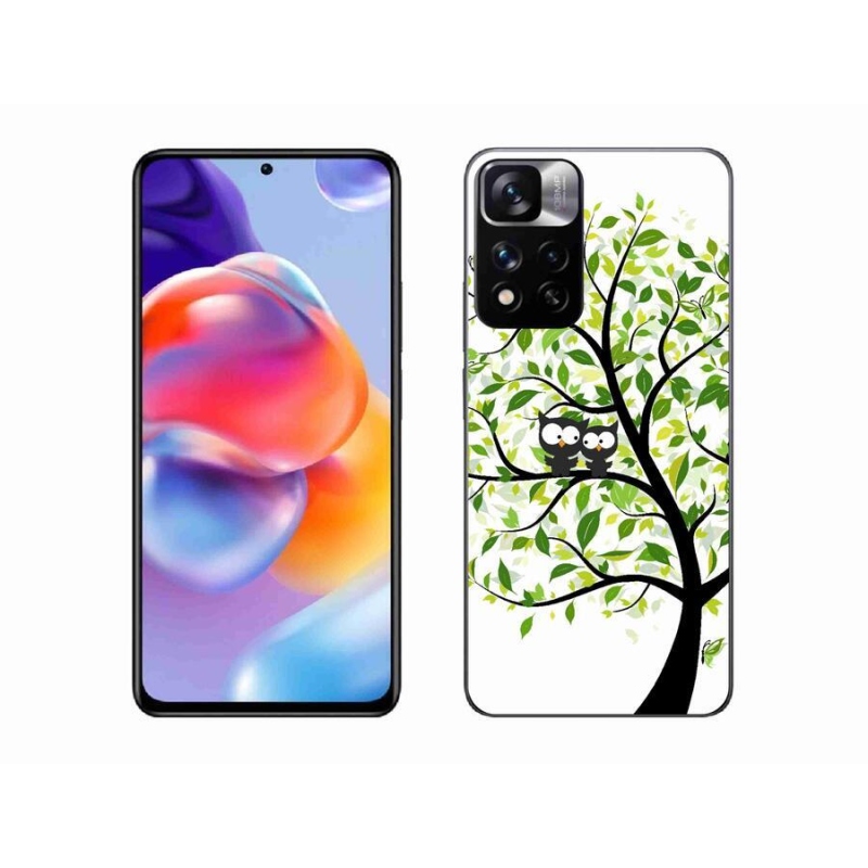 Gelový kryt mmCase na mobil Xiaomi Redmi Note 11 Pro+ 5G - sovičky na stromě