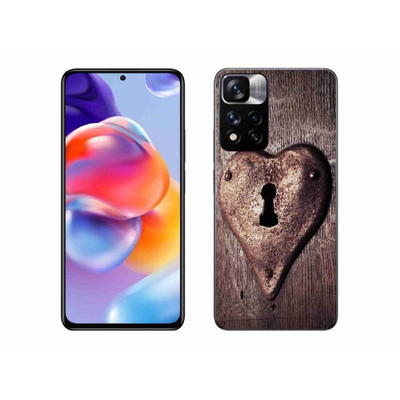 Gelový kryt mmCase na mobil Xiaomi Redmi Note 11 Pro+ 5G - zámek ve tvaru srdce