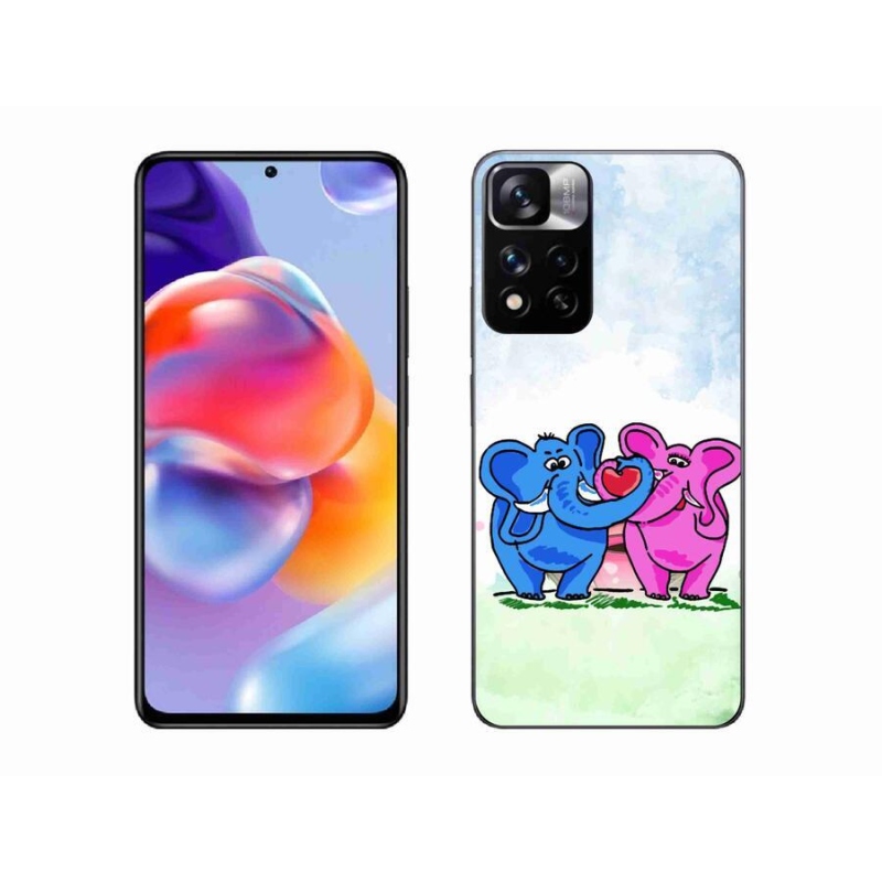 Gelový kryt mmCase na mobil Xiaomi Redmi Note 11 Pro+ 5G - zamilovaní sloni