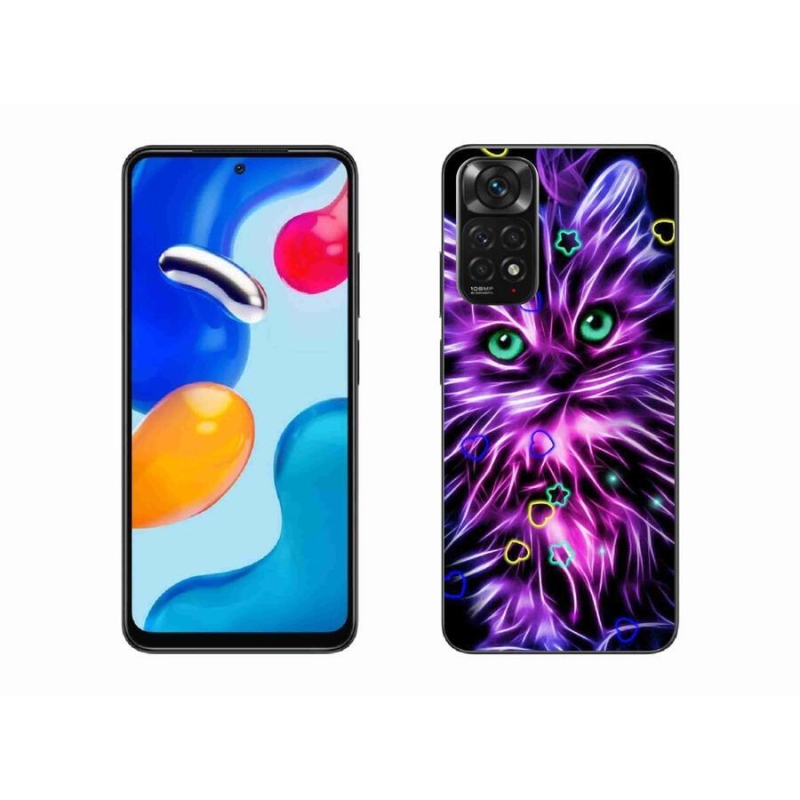 Gelový kryt mmCase na mobil Xiaomi Redmi Note 11S 4G - abstraktní kočka