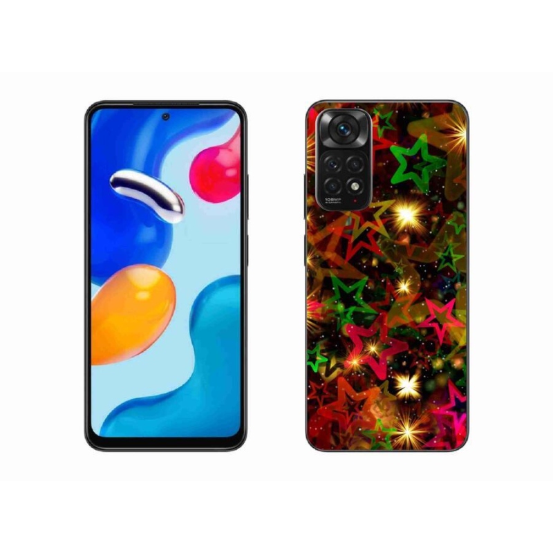 Gelový kryt mmCase na mobil Xiaomi Redmi Note 11S 4G - barevné hvězdičky