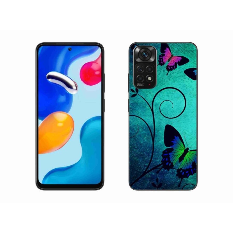 Gelový kryt mmCase na mobil Xiaomi Redmi Note 11S 4G - barevní motýli