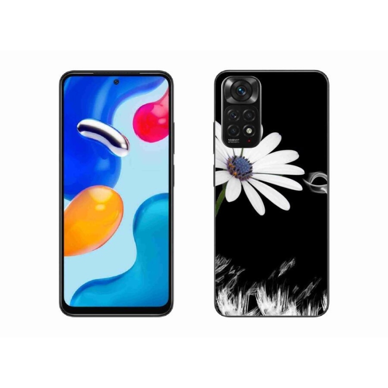 Gelový kryt mmCase na mobil Xiaomi Redmi Note 11S 4G - bílá květina