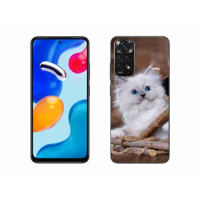 Gelový kryt mmCase na mobil Xiaomi Redmi Note 11S 4G - bílé kotě