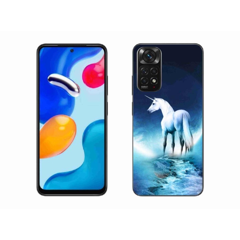 Gelový kryt mmCase na mobil Xiaomi Redmi Note 11S 4G - bílý jednorožec