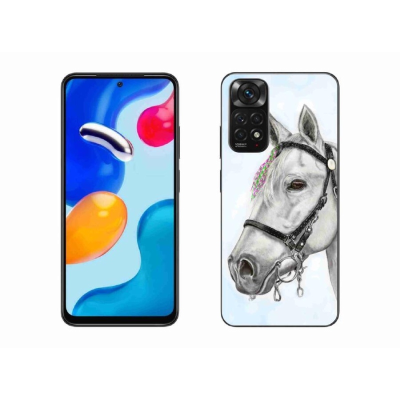 Gelový kryt mmCase na mobil Xiaomi Redmi Note 11S 4G - bílý kůň 1