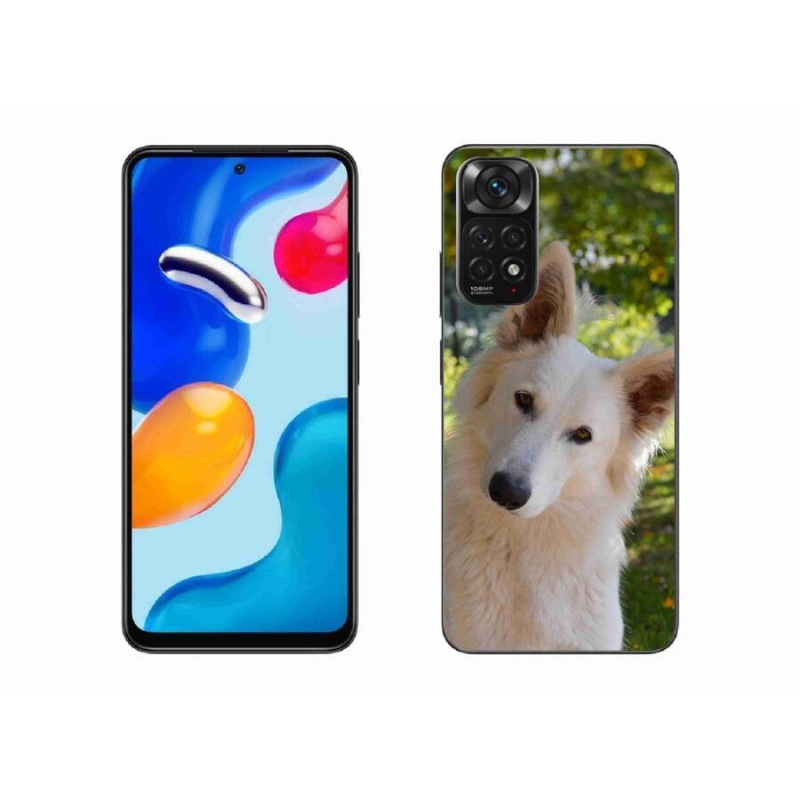 Gelový kryt mmCase na mobil Xiaomi Redmi Note 11S 4G - bílý švýcarský ovčák 1