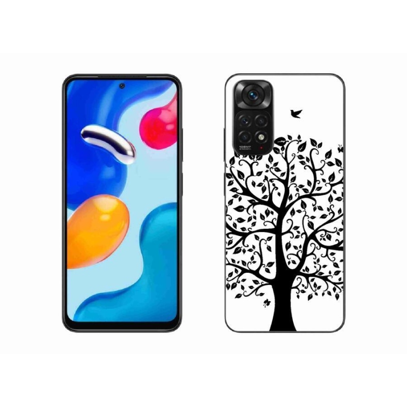 Gelový kryt mmCase na mobil Xiaomi Redmi Note 11S 4G - černobílý strom