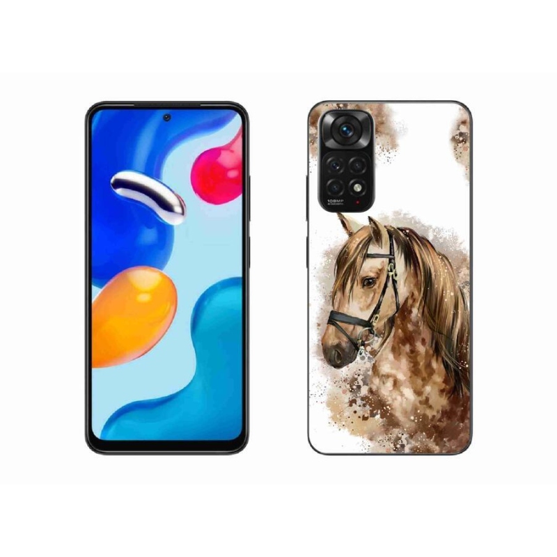 Gelový kryt mmCase na mobil Xiaomi Redmi Note 11S 4G - hnědý kreslený kůň