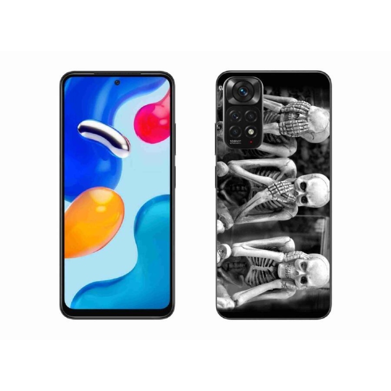 Gelový kryt mmCase na mobil Xiaomi Redmi Note 11S 4G - kostlivci